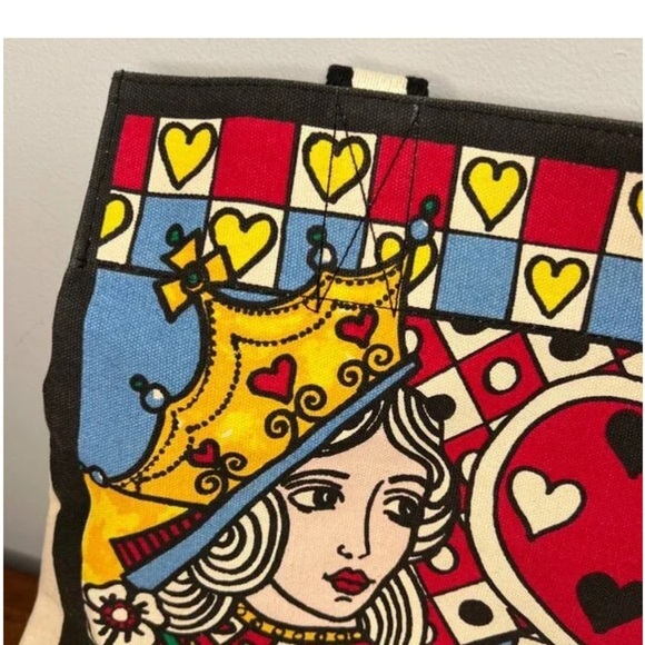 Brighton Queen Of Love Tote Bag With Heart Design & Bold Colors PurseTote Bag - Picture 4 of 16